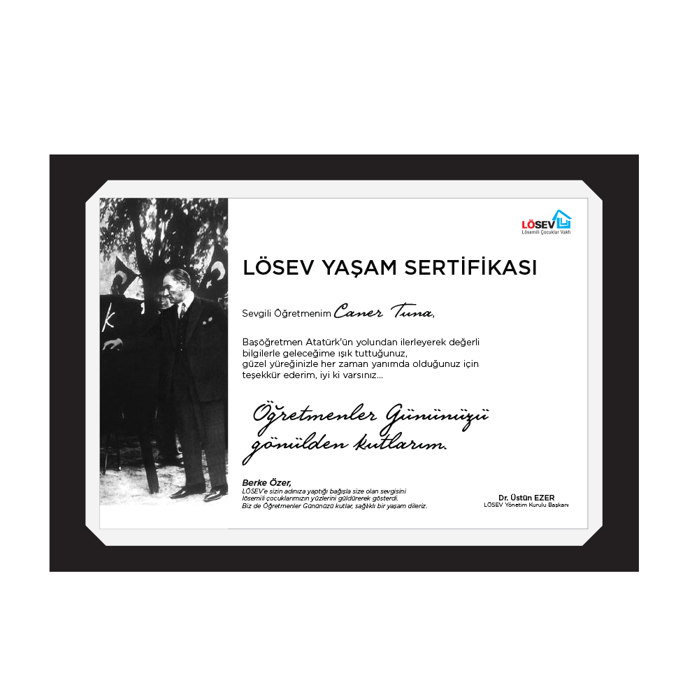 Sevgi Dolu Başöğretmenim Paspartu Büyük