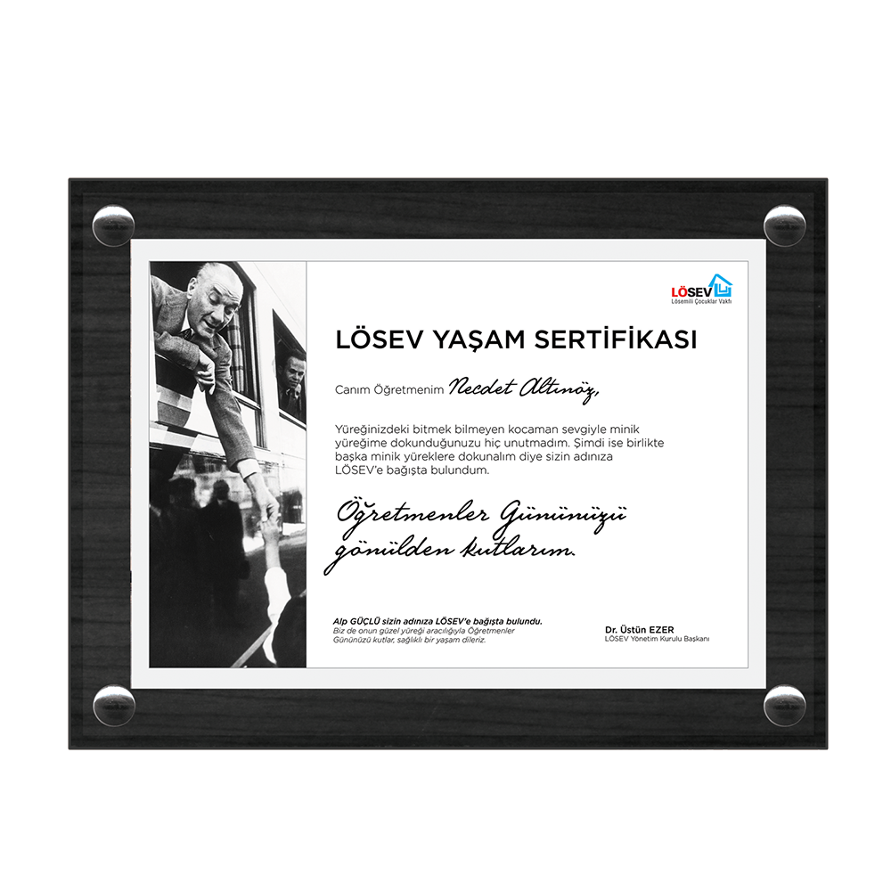 İyilik Dolu Başöğretmenim Ahşap Küçük