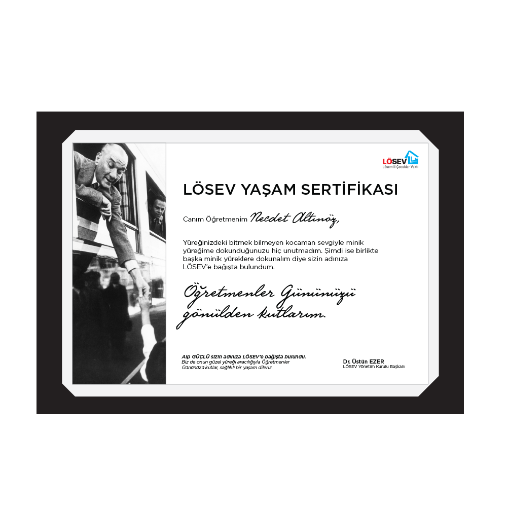 İyilik Dolu Başöğretmenim Paspartu Küçük