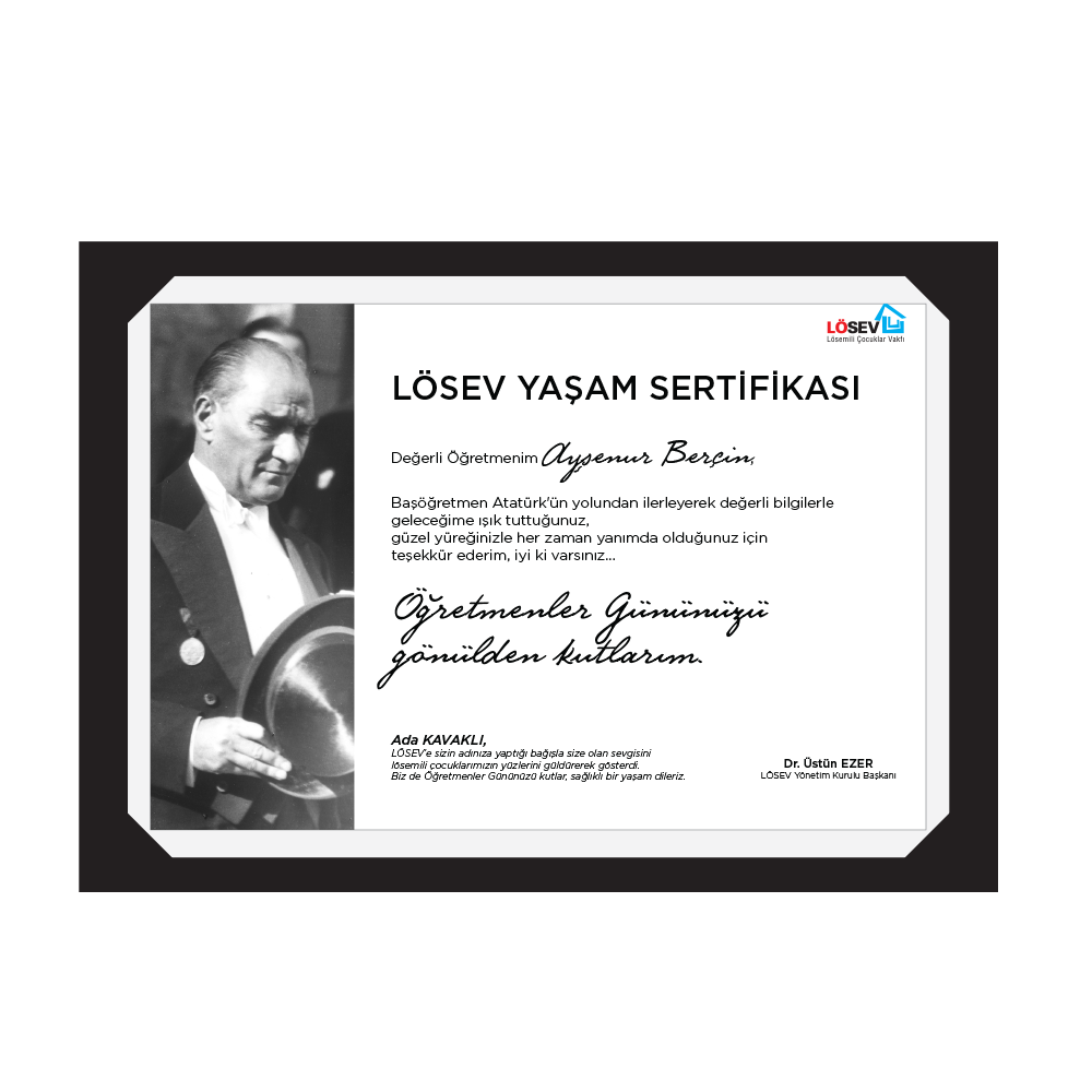 Değer Katan Başöğretmenim Paspartu Büyük