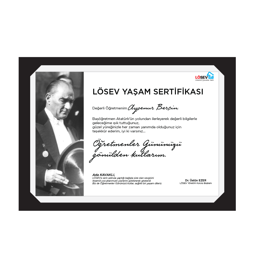 Değer Katan Başöğretmenim Paspartu Küçük