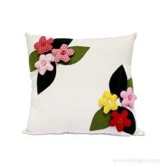 Lsv Üç Boyutlu Çiçekli Yastık