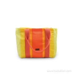 TURUNCU ÇİZGİLİ KOL ÇANTASI