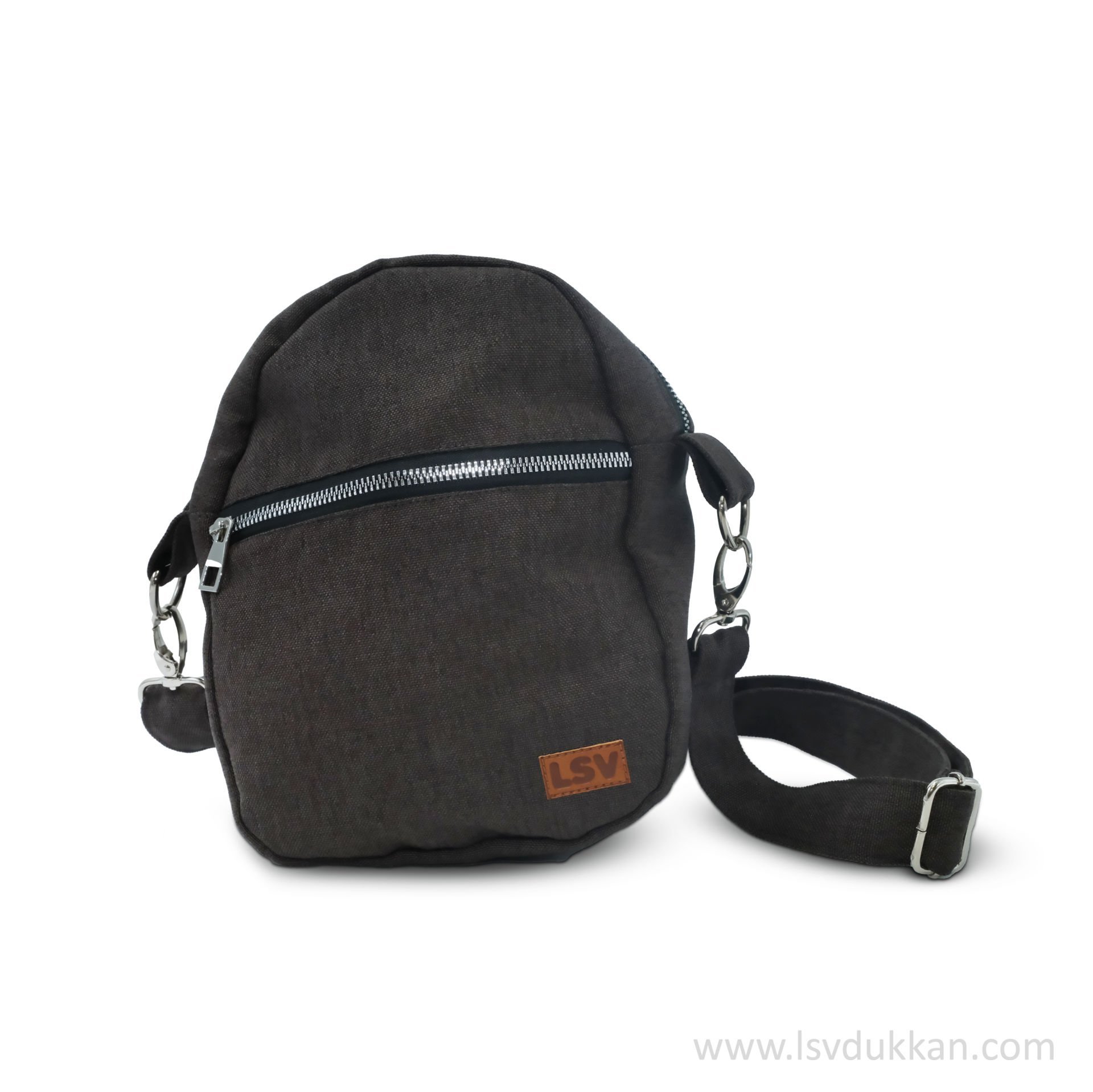 İBİZA ÇİFT FERMUARLI (FÜME) ÇANTA