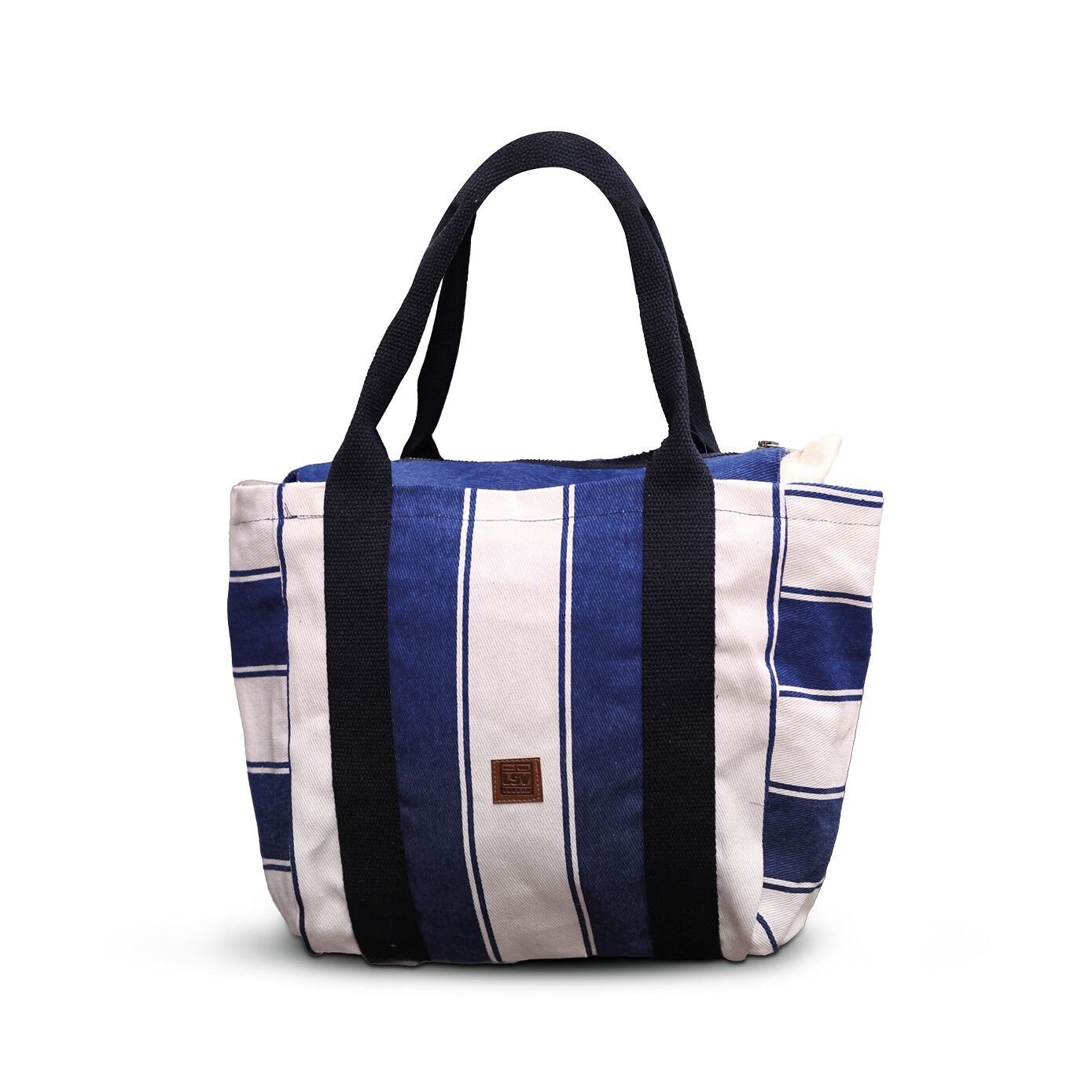 LACİVERT ÇİZGİLİ KOL ÇANTASI