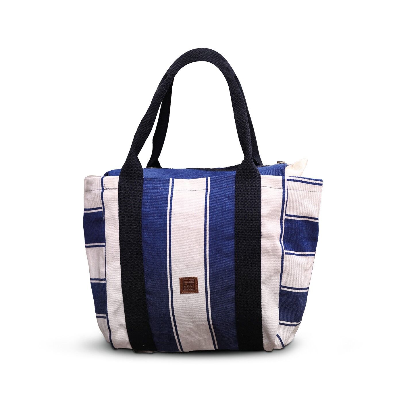 LACİVERT ÇİZGİLİ KOL ÇANTASI