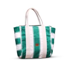 YEŞİL ÇİZGİLİ KOL ÇANTASI