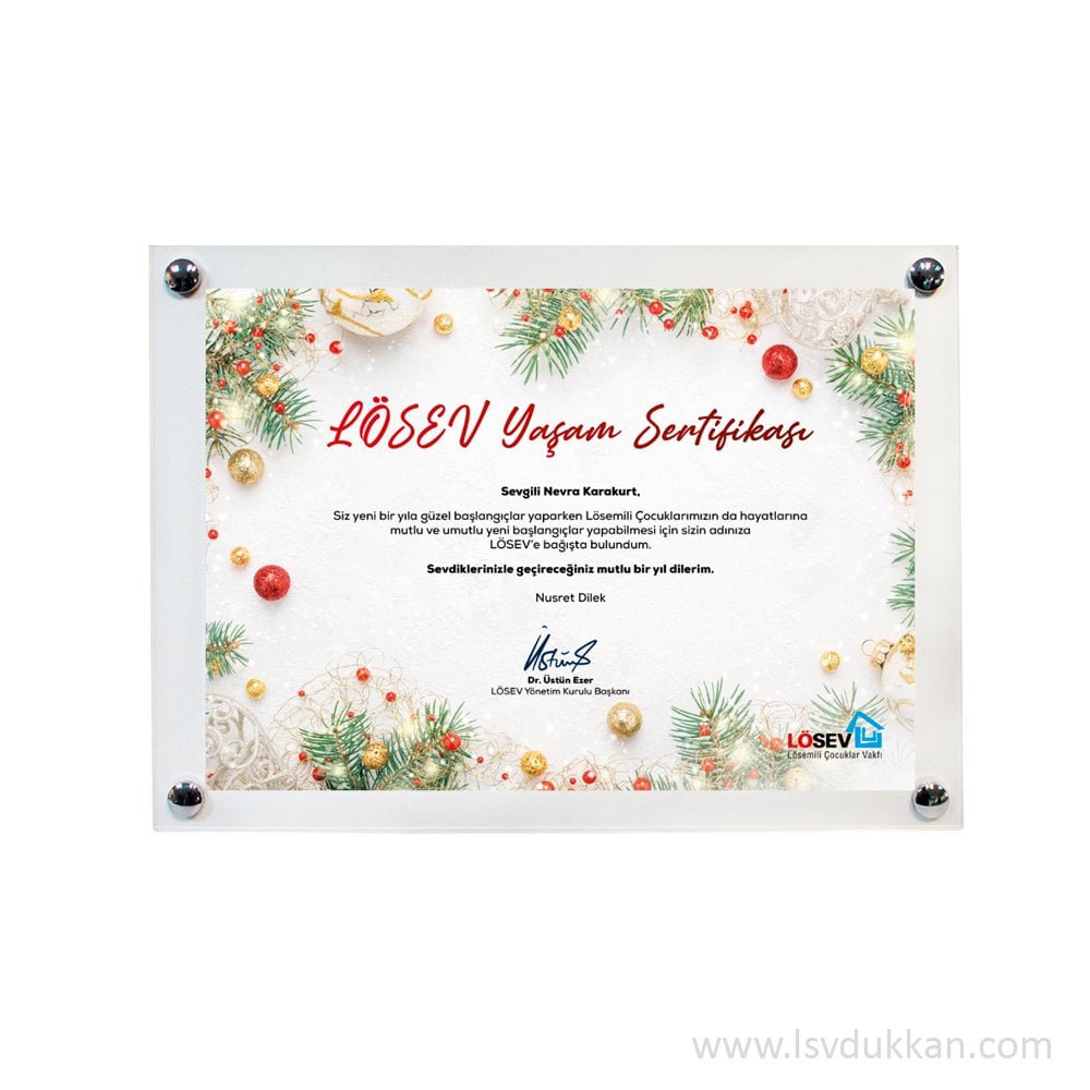 Yeni Yıl Sağlıkla Gelsin Ahşap Büyük