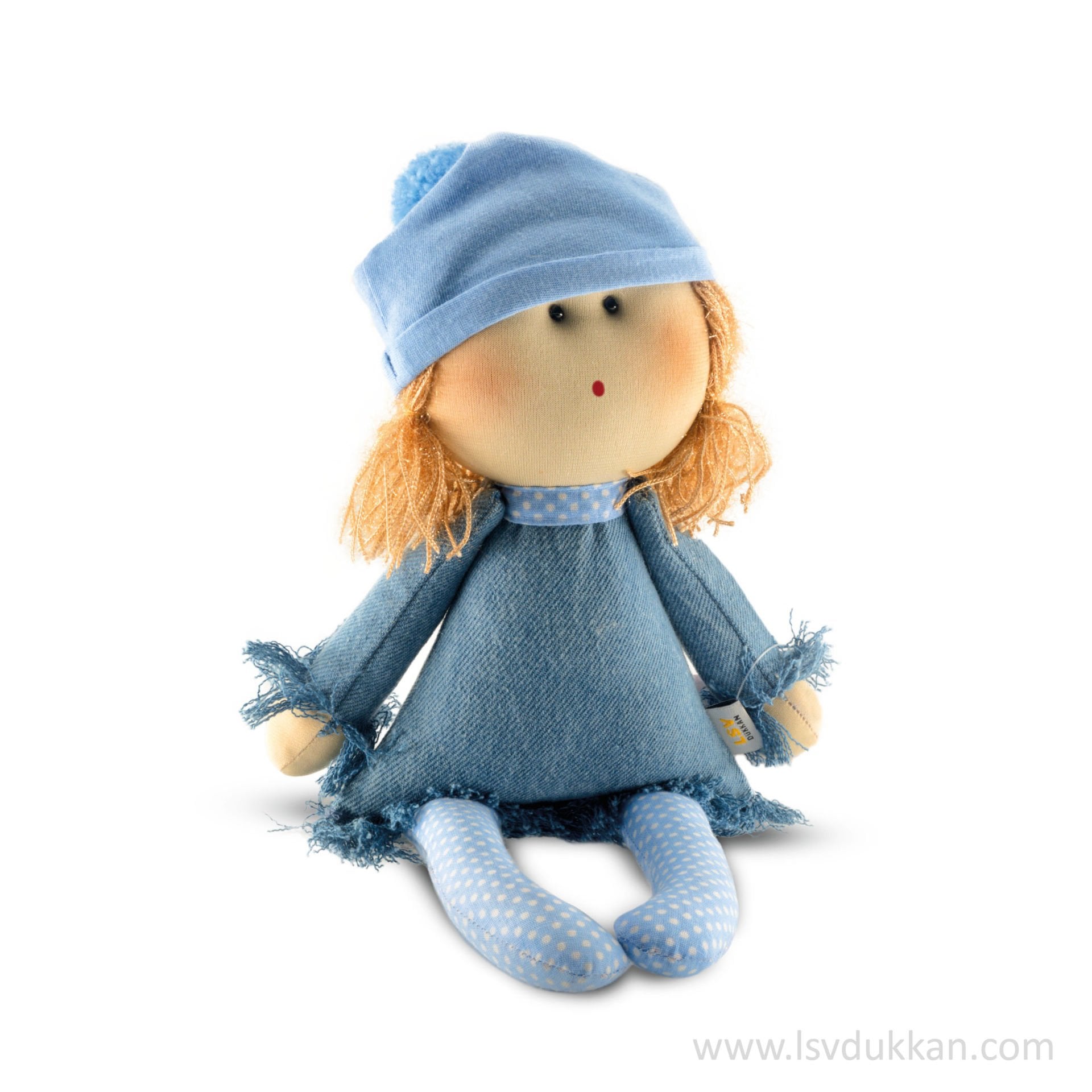 OYUNCAK-MAVİ ŞAPKALI KOT BEBEK