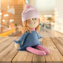 OYUNCAK-PEMBE ŞAPKALI KOT BEBEK