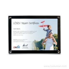A4 Çerçeveli Yaşam Sertifikaları - Sevgi Dolu Babam