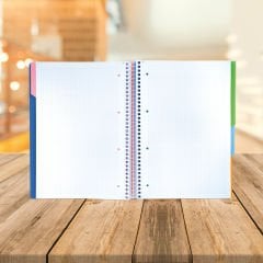 DEFTER - A4 4+1 SEPERATÖRLÜ Koyu mavi