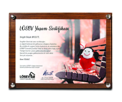 Ahşap Sevgi Günü Sertifikası Büyük