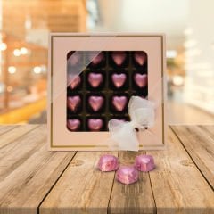 Lsv Kalp Çikolata Pembe Kutu